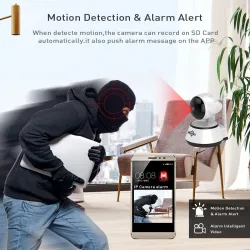 Cámaras de seguridadCámara inalámbrica IP de seguridad - WiFi inteligente con tarjeta SD 32GB