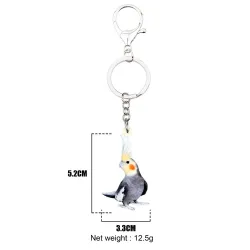 Acrylic parrot - keychain
