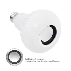 Smart RGB LED lamp with wireless Bluetooth speaker - remote controlE27