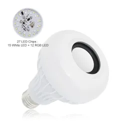 Smart RGB LED lamp with wireless Bluetooth speaker - remote controlE27