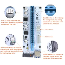 3 i 1 Molex 4pin SATA 6pin PCI express PCIE PCI-E-höjarkort