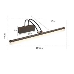 Amerikansk stil badrum spegel ljus - LED vägg ljus - lampa - 8W - 39 cm