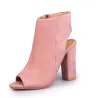 Stilvolle Wildleder - Stiefel mit offenem Zehe & Ferse