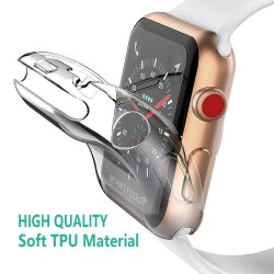Ultra fino TPU HD caso de proteção para Apple Watch 1-2-3-4-5 - 38mm - 40mm - 42mm - 44mm