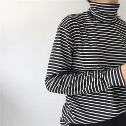 Casual - maglione a maniche lunghe - collo a righe