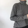 Hoodies & JerséisCasual - suéter de manga larga - cuello de tortuga rayado