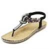 Sandales plats occasionnels avec strass
