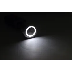 Pulsante in acciaio inossidabile impermeabile in metallo 22mm - commutatore momentaneo - lampada rotonda piatta
