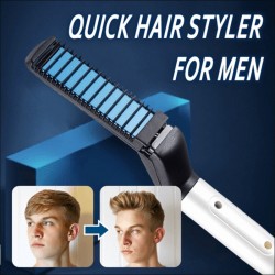 All in one - comb & straightener & hair curling iron for men