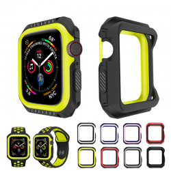 Caso de armadura de silicone e duro para Apple Watch 1-2-3-4-5