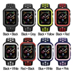 Custodia in silicone e armatura dura per Apple Watch 1-2-3-4-5