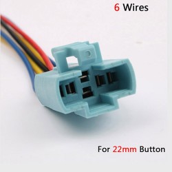 6 wires cable - socket for switch memontary 22mm button