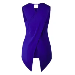 Blouse croisée irrégulière - haut élégant