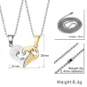 CollarMe encanta Usted - corazón - colgante de acero inoxidable con collar - 2 piezas