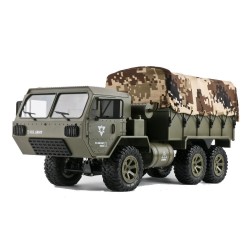 CarrosFY004A 1/16 2.4G 6WD coche RC - control proporcional - camión militar del ejército estadounidense con 2 baterías - Mode...