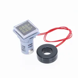 DiagnósticoAC 60-500V 0-100A - LED voltímetro cuadrado pantalla dual digital - medidor de tensión - medidor de medición