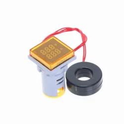AC 60-500V 0-100A - LED Voltmeter quadratische digitale Dual-Anzeige - Spannungsanzeige - Messgerät