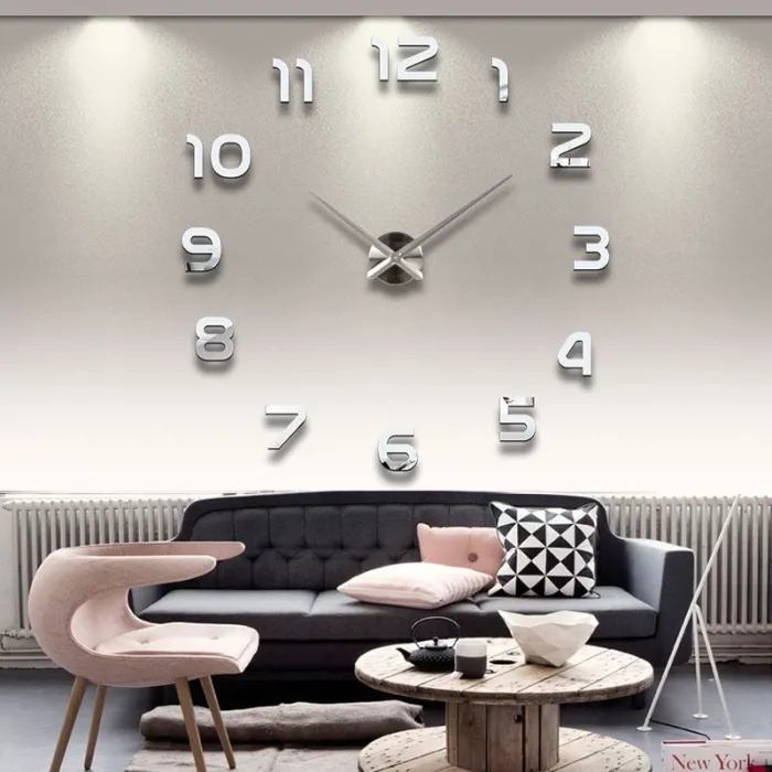 RelojesReloj de pared 3D - pegatina de espejo acrílico