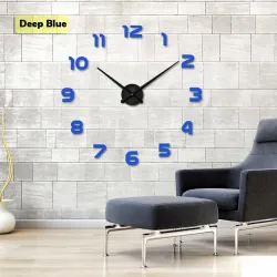 3D wall clock - acrylic mirror stickerClocks
