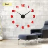 3D wall clock - acrylic mirror stickerClocks