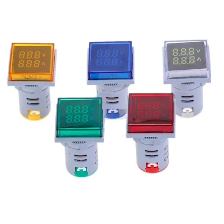 AC 60-500V 0-100A - LED voltmetro quadrato doppio display digitale - misuratore di tensione - misuratore