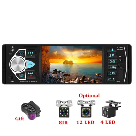 Bluetooth autoradio - din 1 - 4 inch display - MP3 / MP5 - achteruitrijcamera - stuurafstandsbedieningRadio