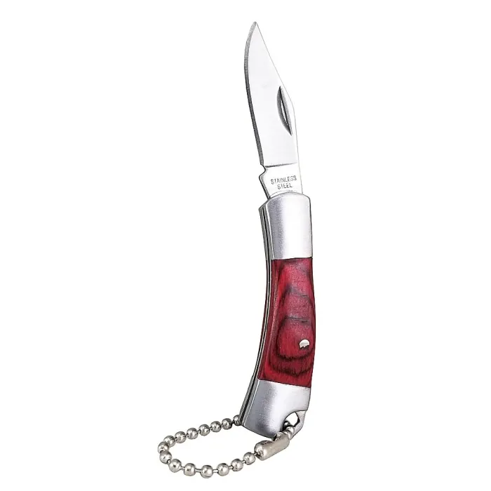 Mini taitettava taskuveitsi, jossa on keychain