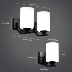 E27Base LED E27 - lámpara de pared con cabeza individual y doble
