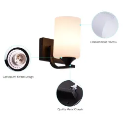 E27 LED base - lâmpada de parede com cabeça única e dupla