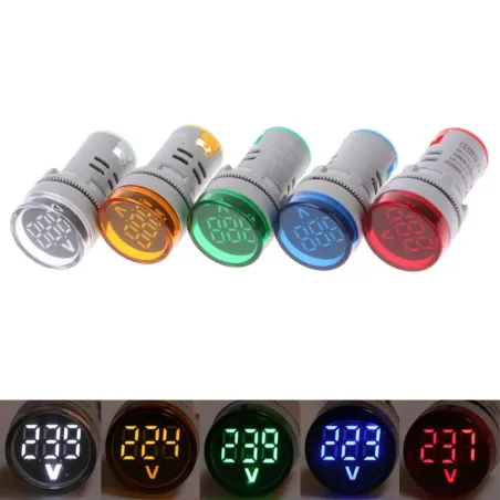 22mm LED Digitale Display Gauge Volt Voltage Meter Indicator Signaal Lamp Voltmeter Lichten Tester CGereedschap