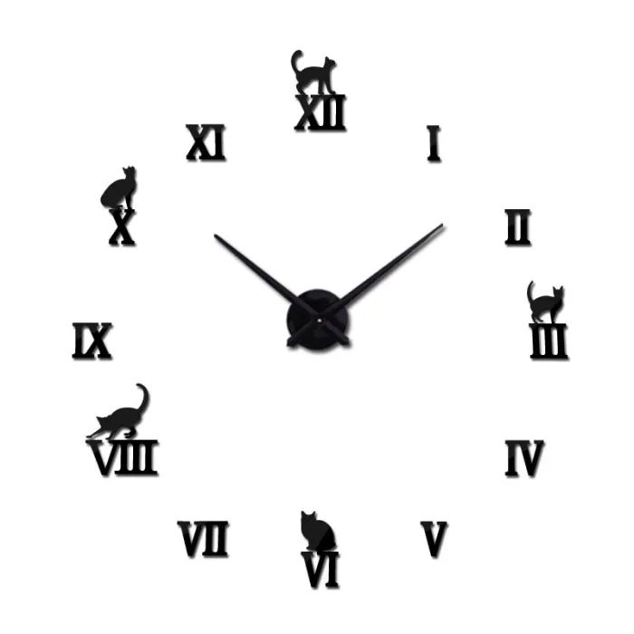 RelojesReloj de cuarzo de pared decorativo 3D con números romanos