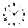 3D decorative wall quartz clock with roman numbers