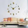 RelojesReloj de cuarzo de pared decorativo 3D con números romanos