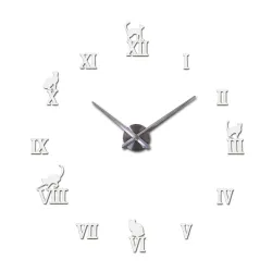 RelojesReloj de cuarzo de pared decorativo 3D con números romanos
