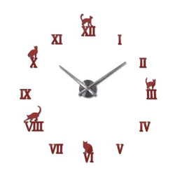 3D decorative wall quartz clock with roman numbers