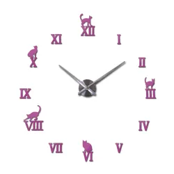 RelojesReloj de cuarzo de pared decorativo 3D con números romanos
