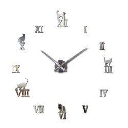 RelojesReloj de cuarzo de pared decorativo 3D con números romanos