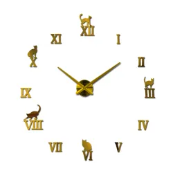 3D decorative wall quartz clock with roman numbers