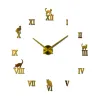 3D decorative wall quartz clock with roman numbers