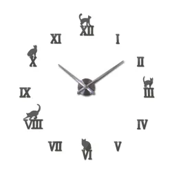 3D decorative wall quartz clock with roman numbers