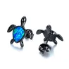 Turtle with blue opal - fashion earringsEarrings