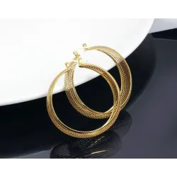 Hollow Gold Hoops - ruostumaton teräs korvat