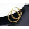 Hollow gold hoops - rostfria stålörhängen