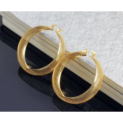 Hollow gold hoops - stainless steel earringsEarrings