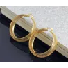 Hollow gold hoops - rostfria stålörhängen