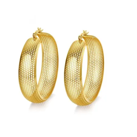 Hollow gold hoops - stainless steel earringsEarrings
