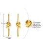 Gold knot drop - stainless steel earrings