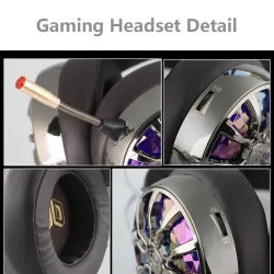 AuricularesNiUB5 PC65 brillante auriculares de juego - 3D USB 7.1 auriculares PS4 con cancelación de ruido