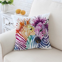 Kleurrijke safari-zebra's - kussenhoesKussenslopen