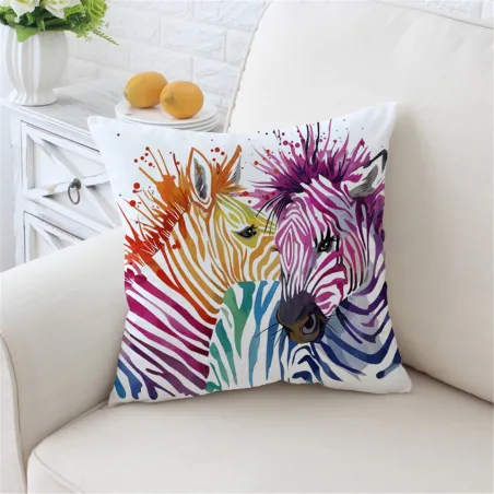 Zebre safari colorate - copertina cuscino